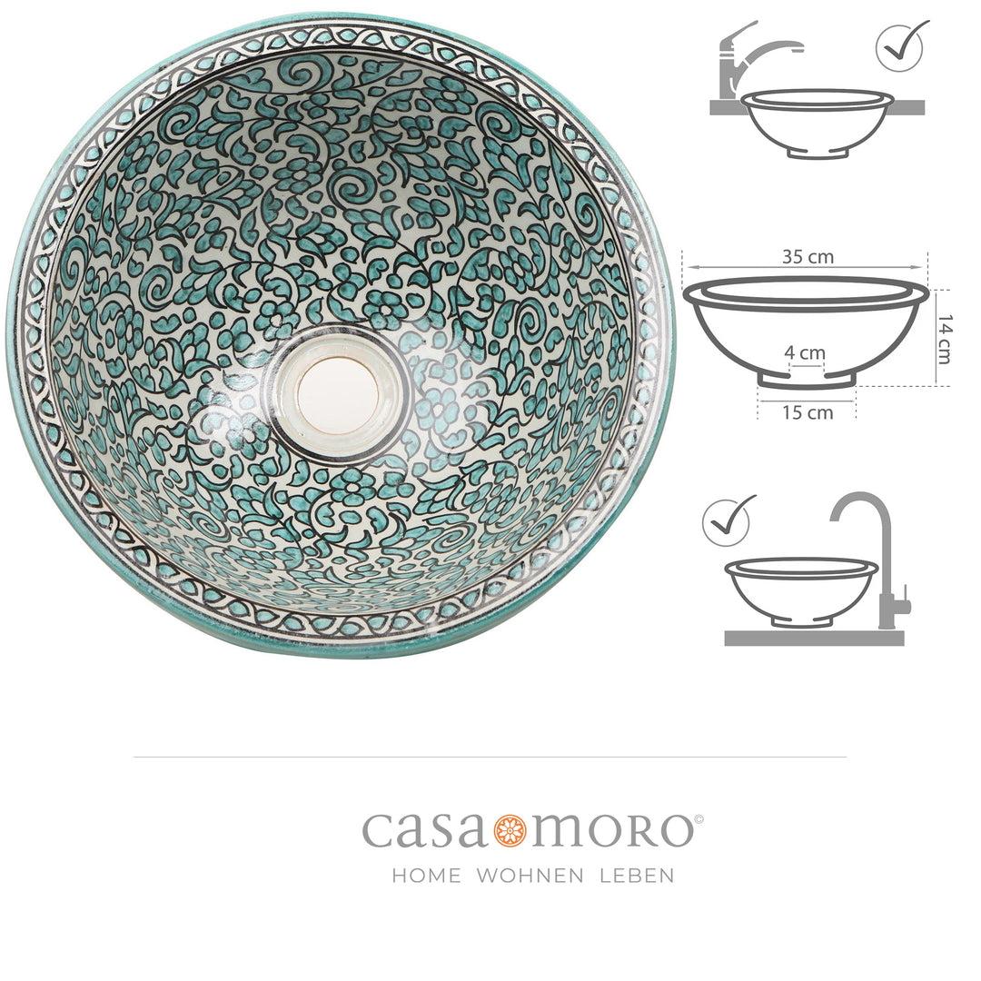 Lavabo en el aseo de invitados