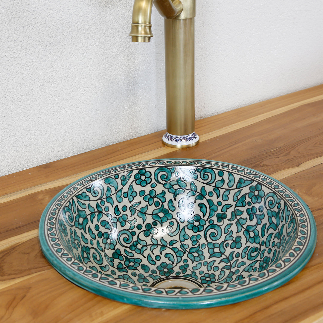 Lavabo en el aseo de invitados