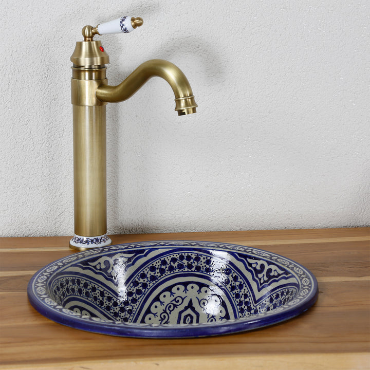 Lavabo sobre encimera redondo