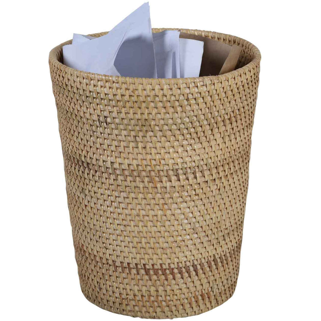 Papelera de mimbre Nila natural