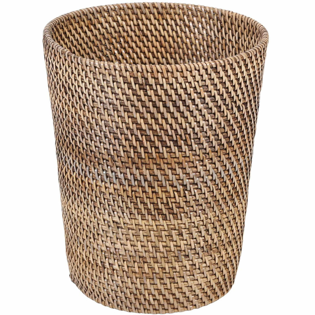 Papelera de mimbre Nila Light marrón