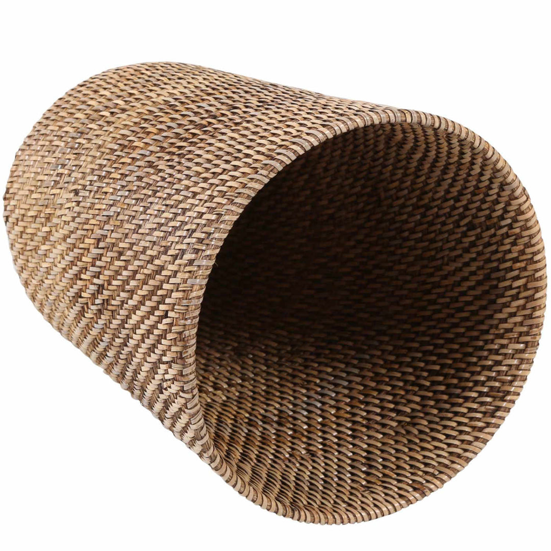 Papelera de mimbre Nila Light marrón