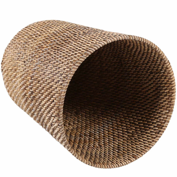 Papelera de mimbre Nila Light marrón