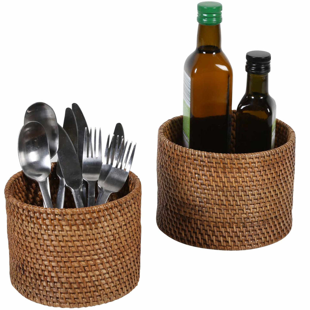 Cesta para cubiertos Lilia Marrón claro
