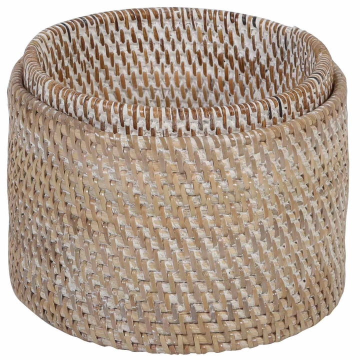 Cesta para cubiertos Lilia White washed