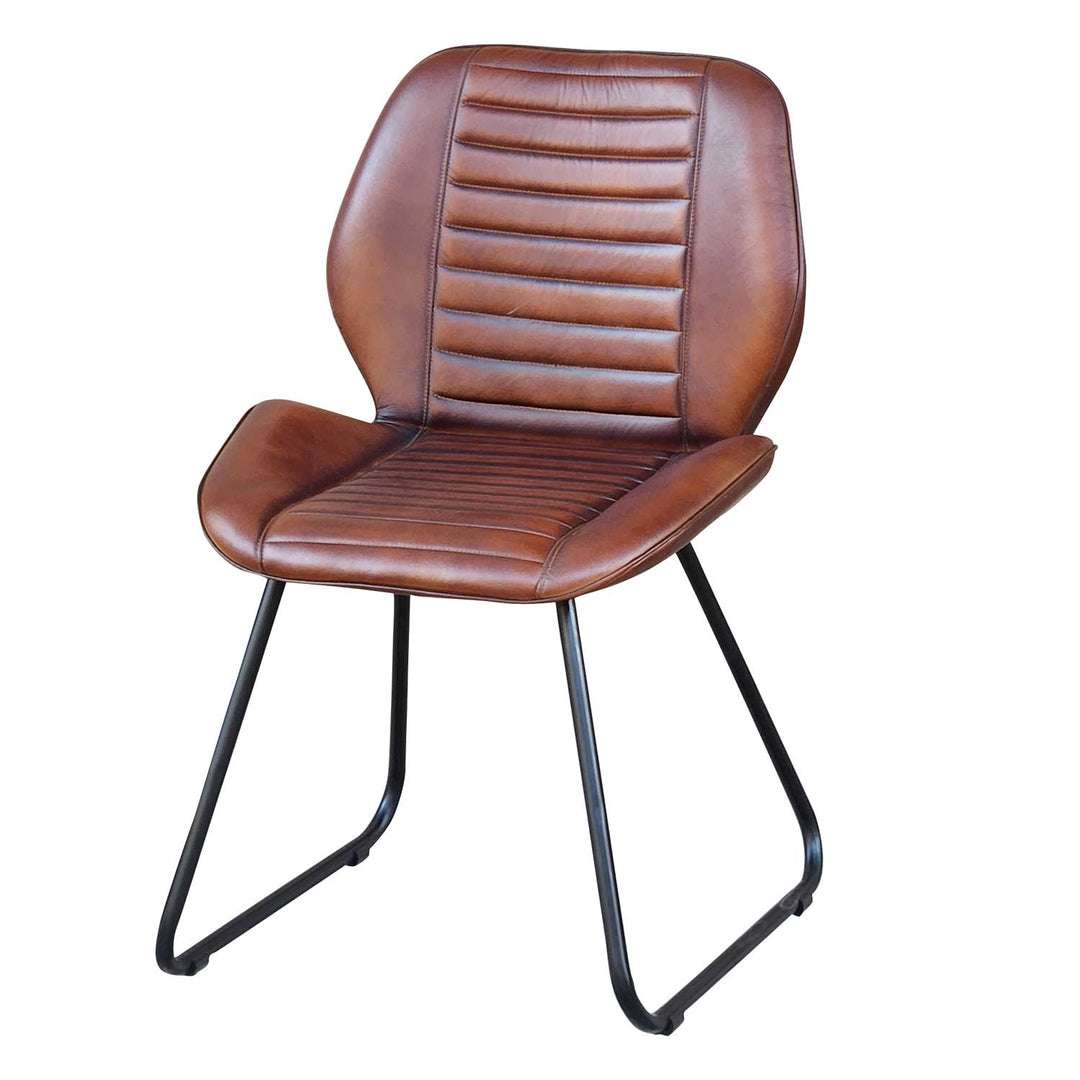 Silla de cuero Francesco