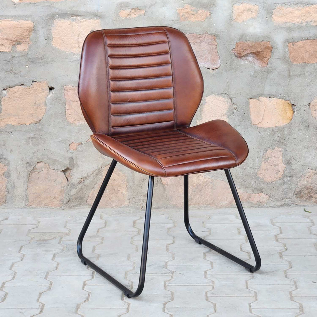 Silla de cuero Francesco