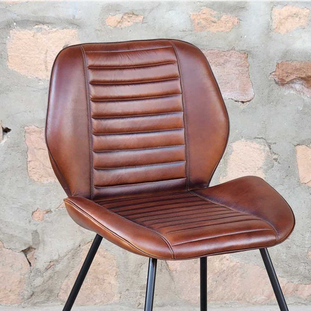 Silla de cuero Francesco