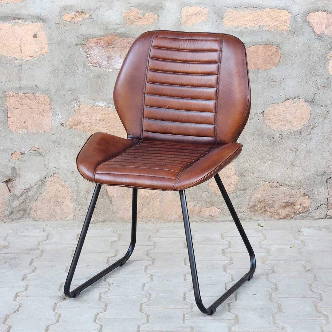 Silla de cuero Francesco