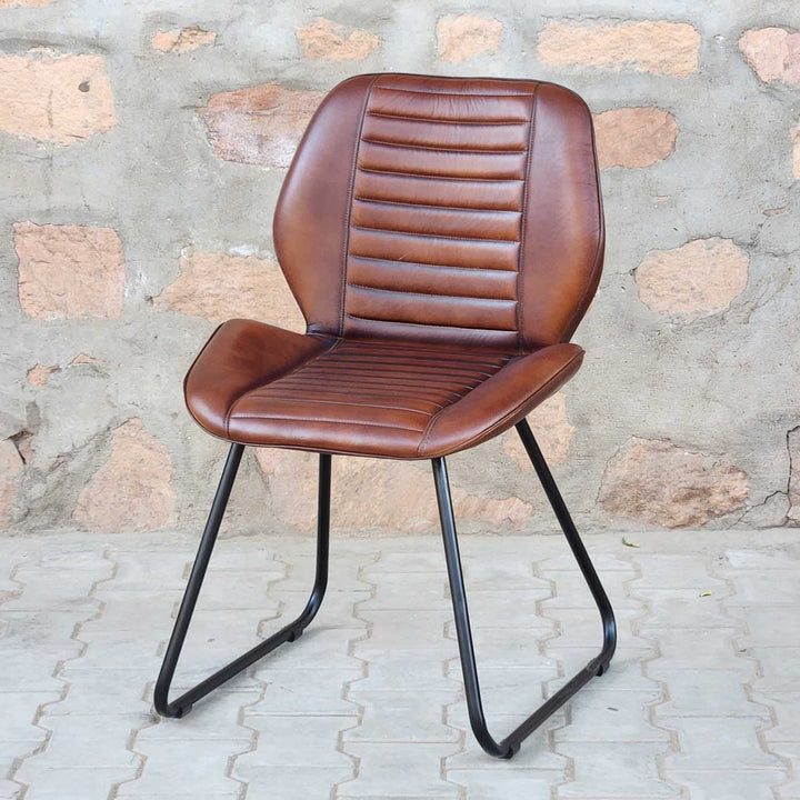 Silla de cuero Francesco