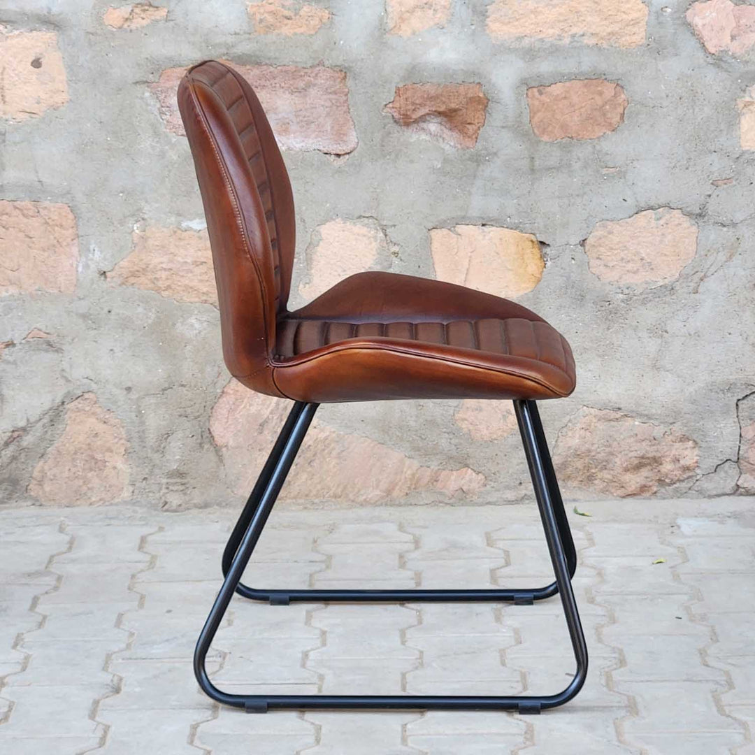 Silla de cuero Francesco