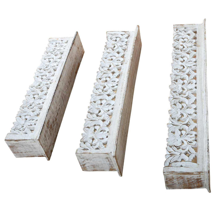 Estante de pared Mandala Moucharabi, juego de 3