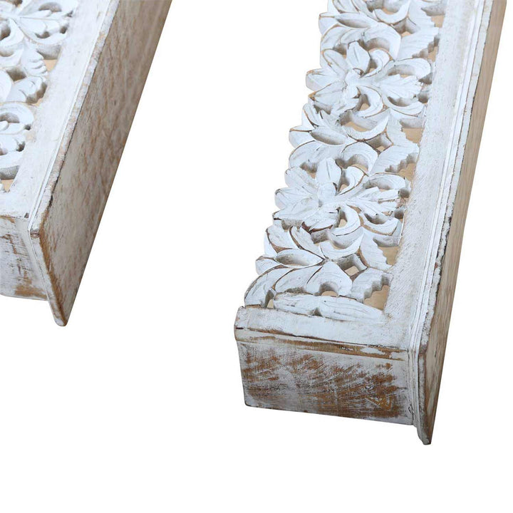 Estante de pared Mandala Moucharabi, juego de 3