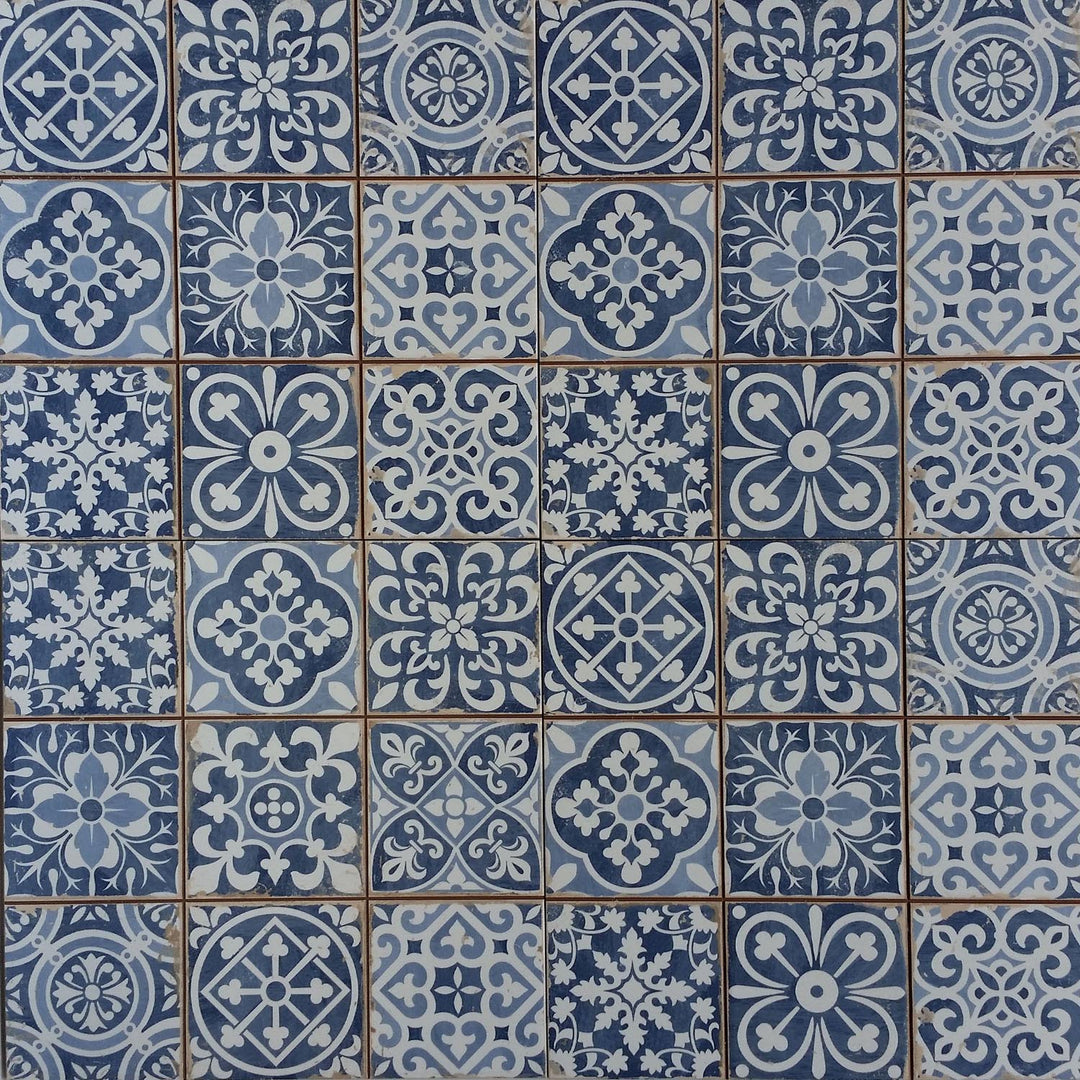 Azulejos marroquíes Rahel azul patchwork