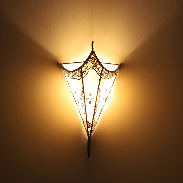 Lámpara de pared marroquí de cuero Mouna