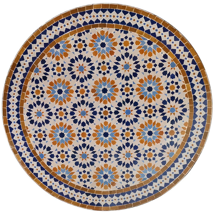 Mesa mosaico D90 Ankabut marrón