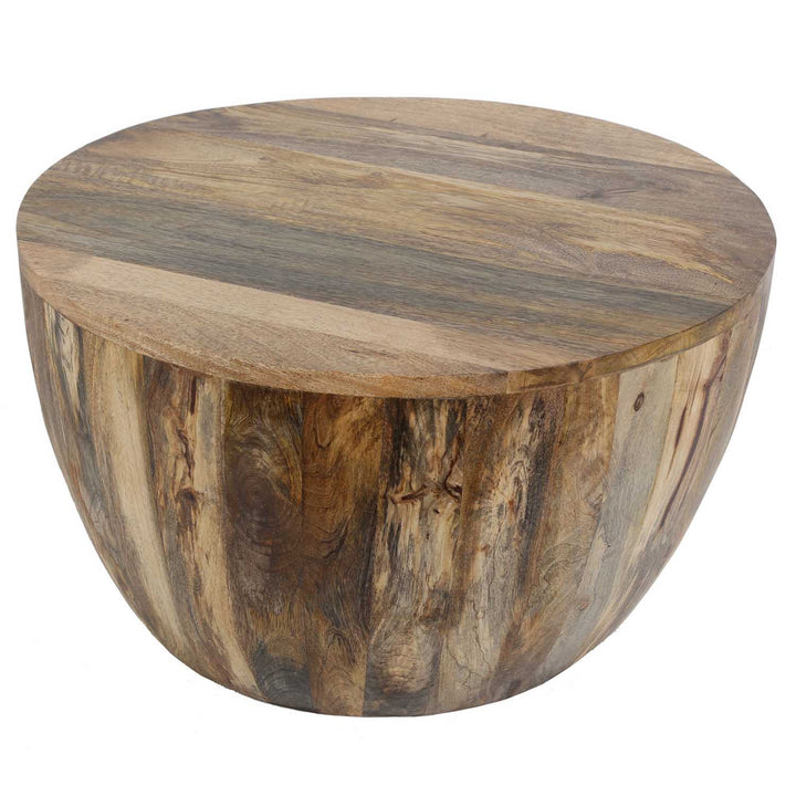 Mesa de centro Torino redonda de madera maciza