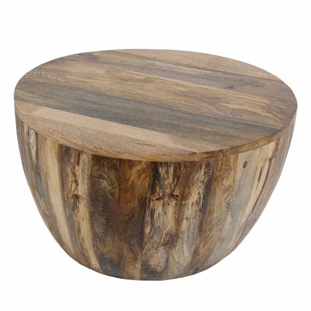 Mesa de centro Torino redonda de madera maciza