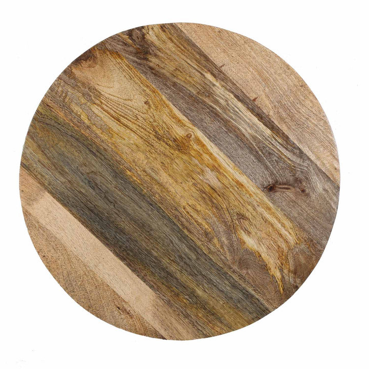 Mesa de centro Torino redonda de madera maciza
