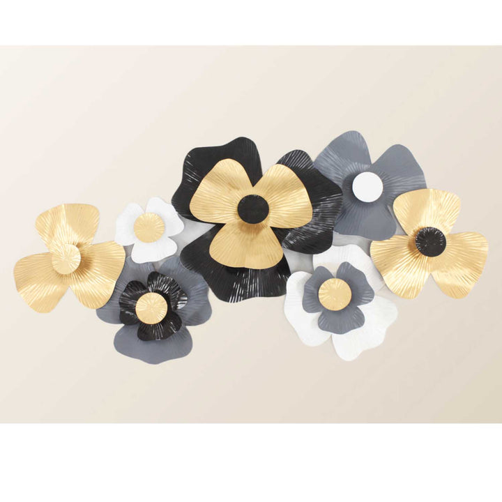 Decoración metálica para pared con forma de flor