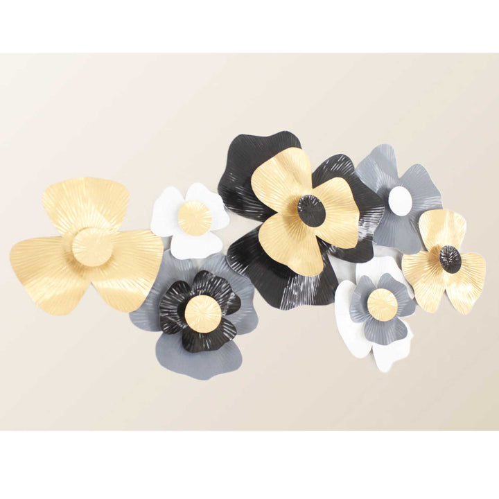 Decoración metálica para pared con forma de flor