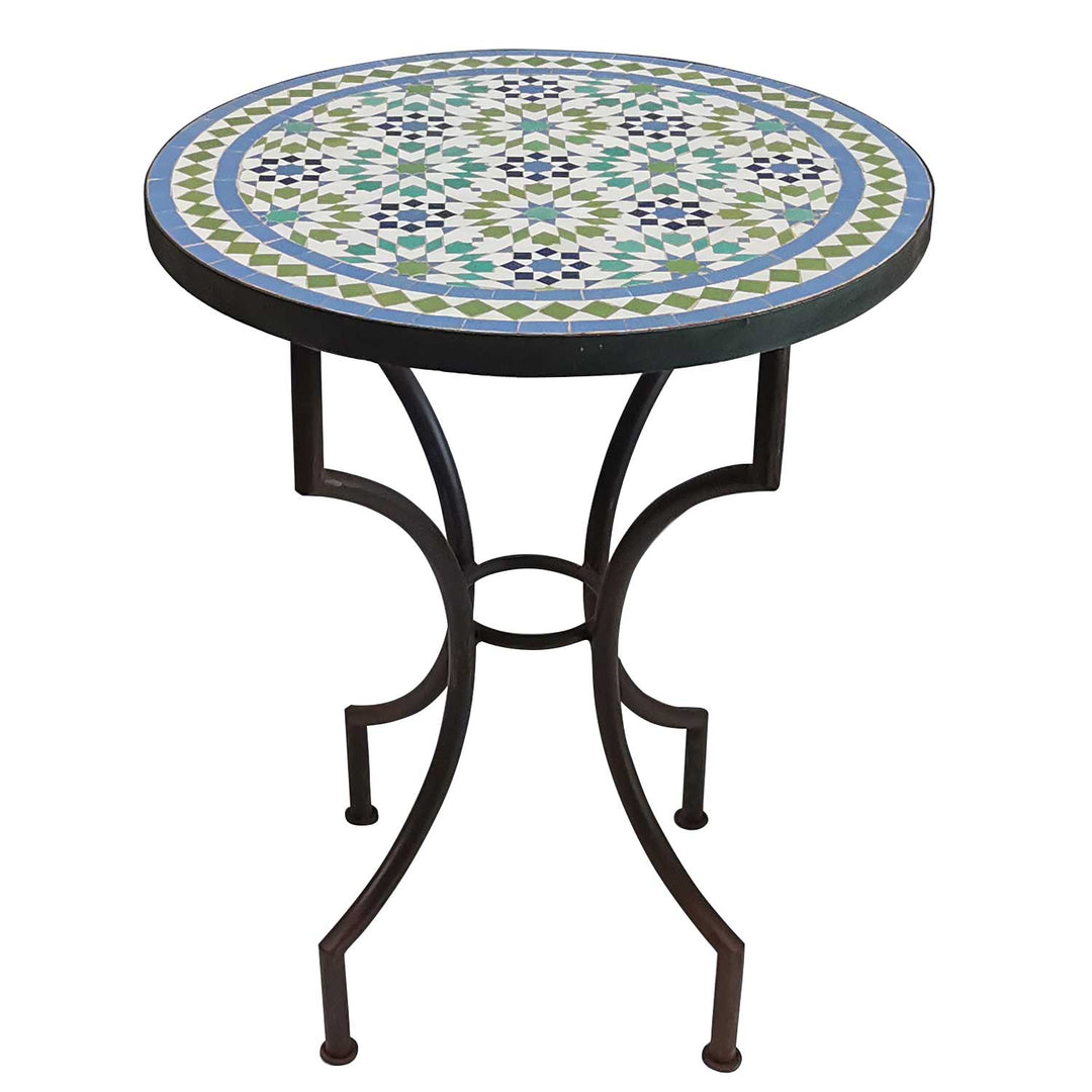 Mesa mosaico Ankabut verde azul