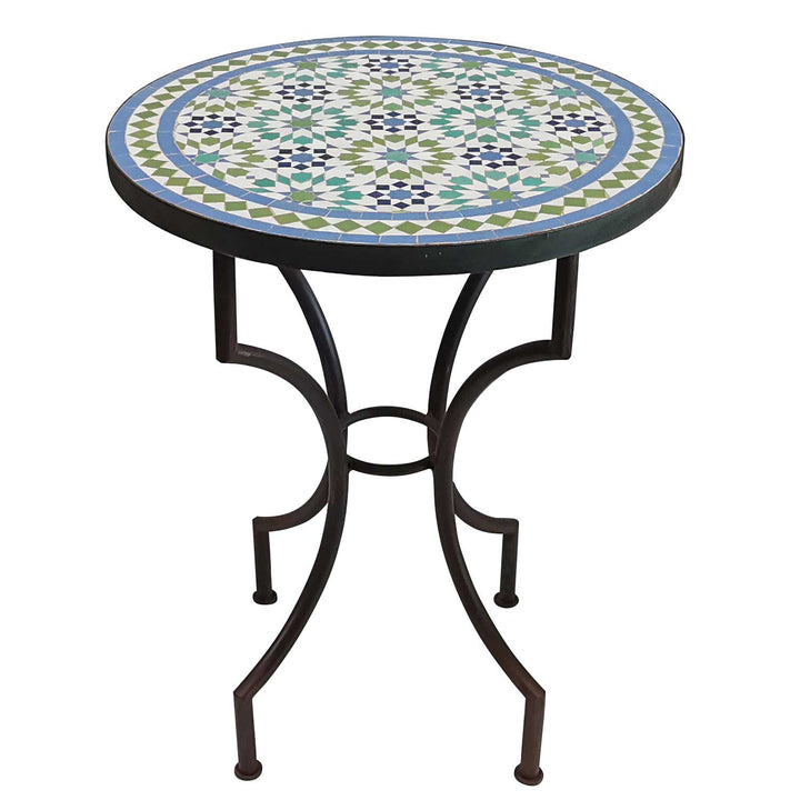Mesa mosaico Ankabut verde azul