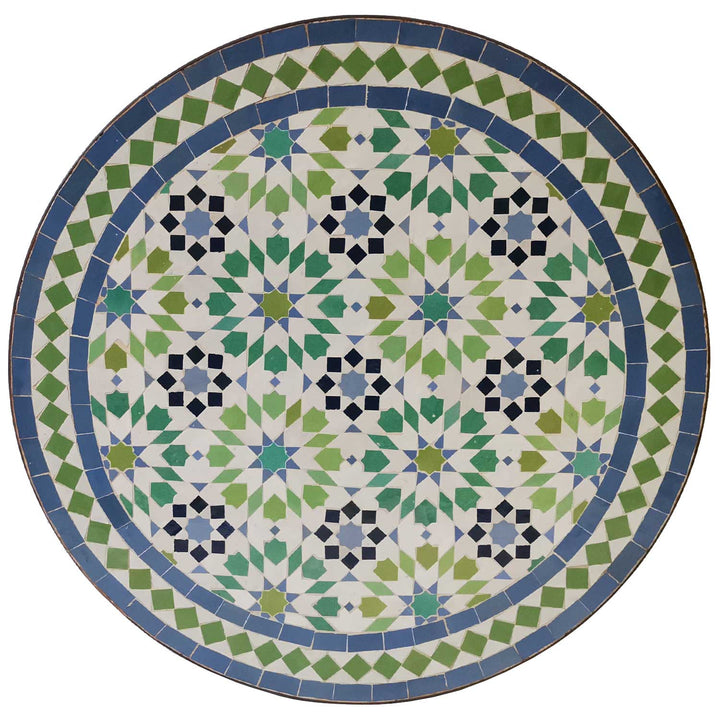 Mesa mosaico Ankabut verde azul