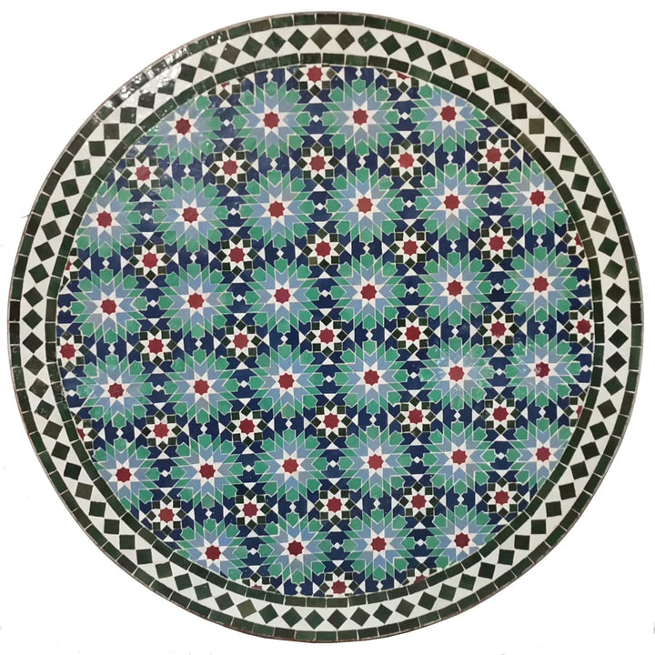 Mesa mosaico D100 Ankabut azul verde