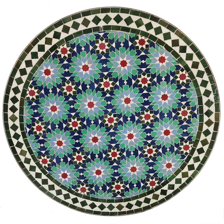 Mesa mosaico D80 Ankabut azul verde