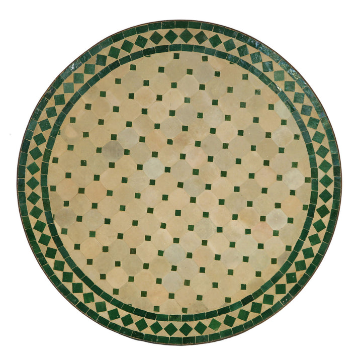 Mesa mosaico D90 verde/rombo