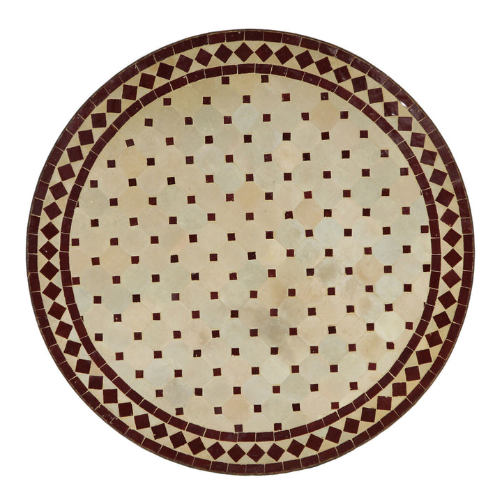 Mesa mosaico D90 Burdeos/Rombo