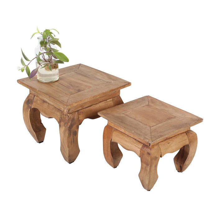 Mesitas orientales de opio Natur, juego de 2