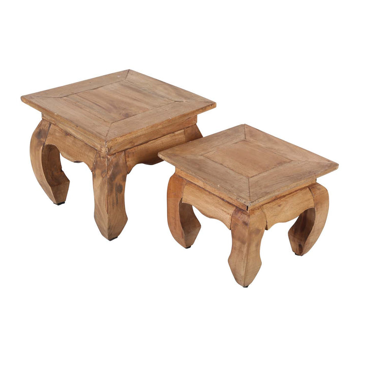 Mesitas orientales de opio Natur, juego de 2