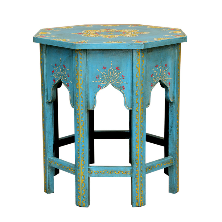 Mesa auxiliar oriental Saada azul L