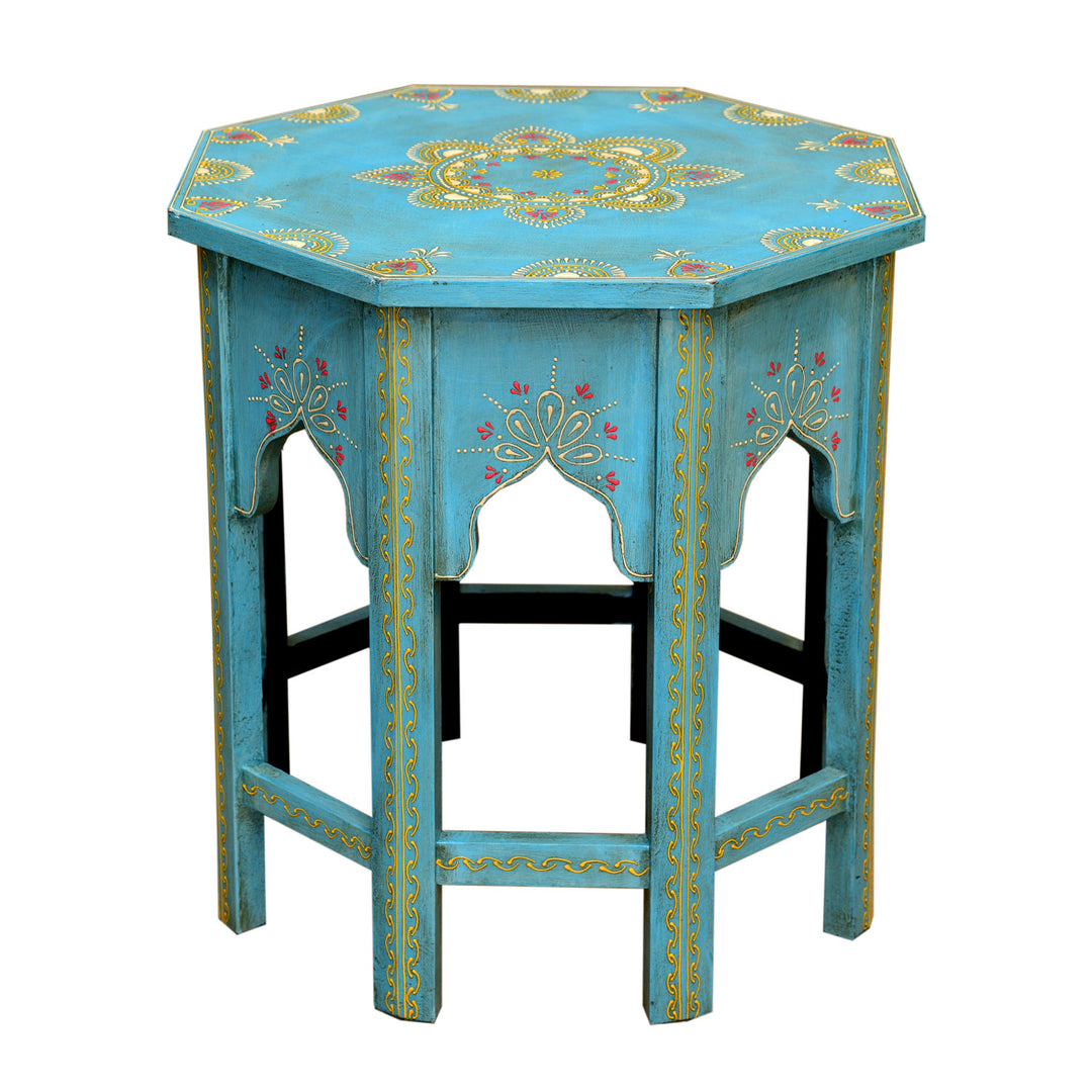 Mesa auxiliar oriental Saada azul L