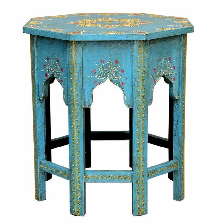 Mesita auxiliar oriental Saada azul M