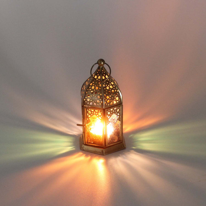 Portavelas oriental de cristal Nael multicolor