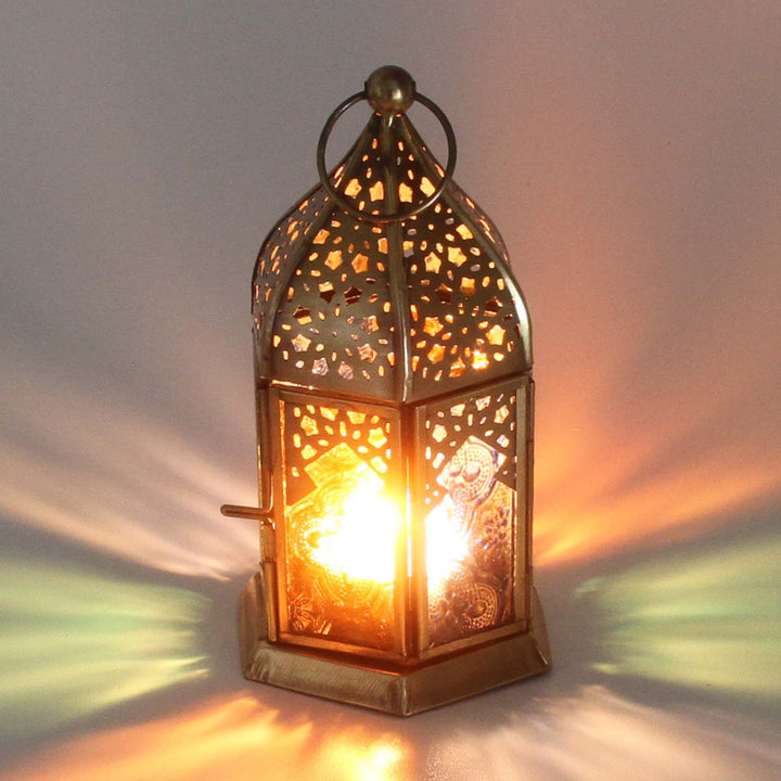 Portavelas oriental de cristal Nael multicolor