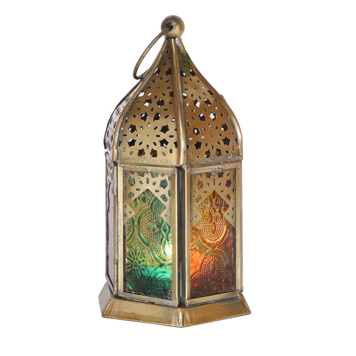 Portavelas oriental de cristal Nael multicolor