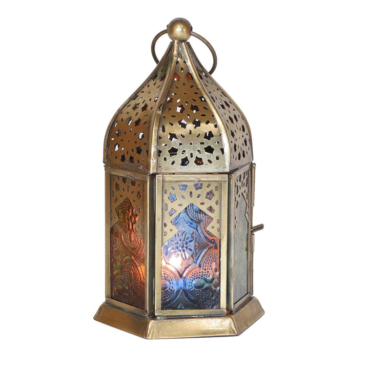 Portavelas oriental de cristal Nael multicolor
