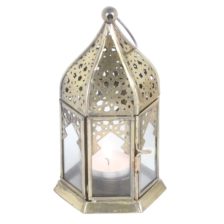 Portavelas oriental de cristal Nael transparente