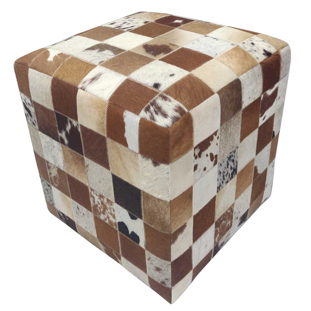 Taburete Patchwork Fur Jaspal