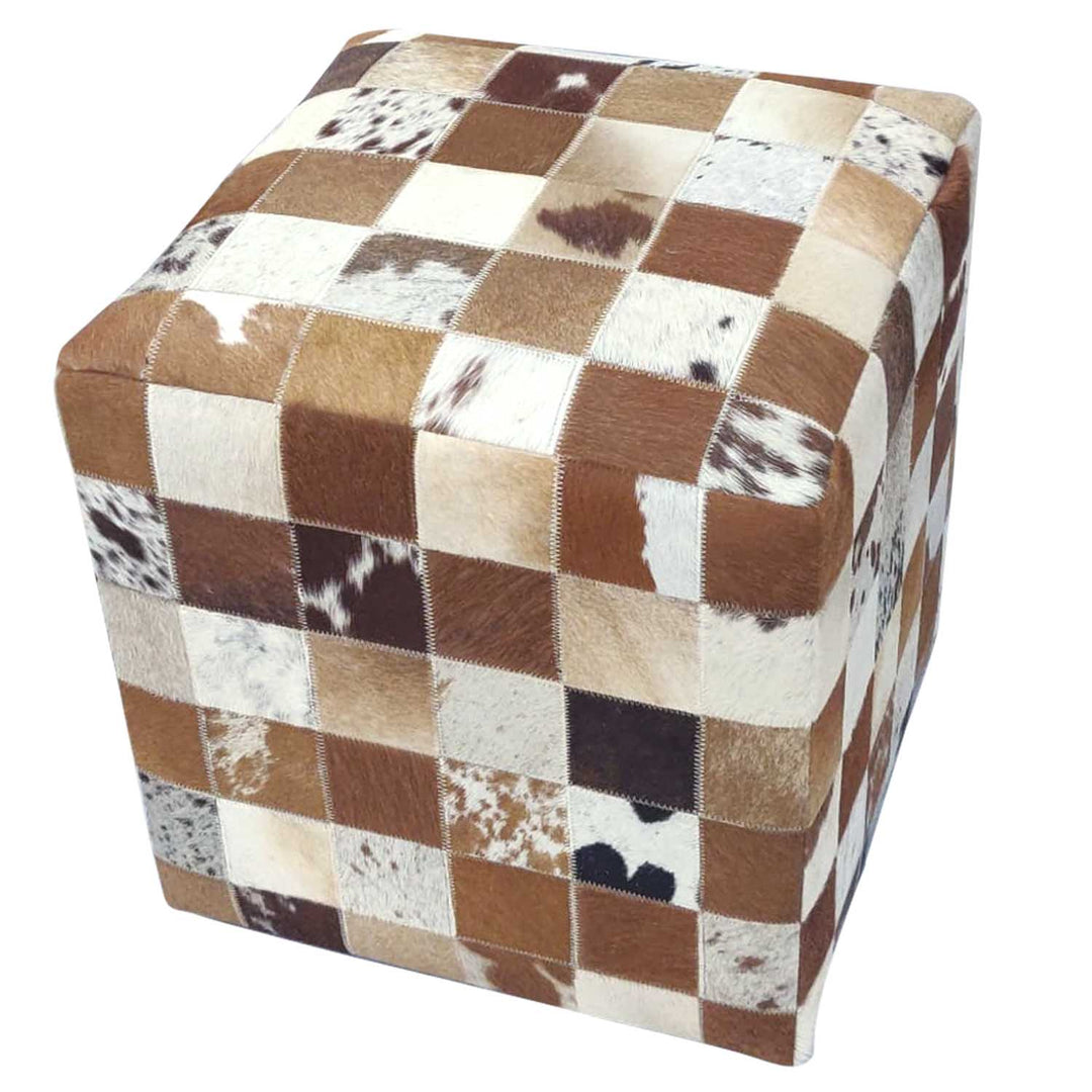 Taburete Patchwork Fur Jaspal
