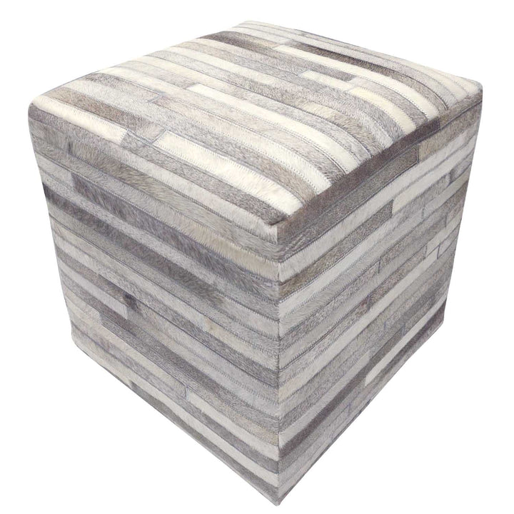 Puf de piel Patchwork Liem