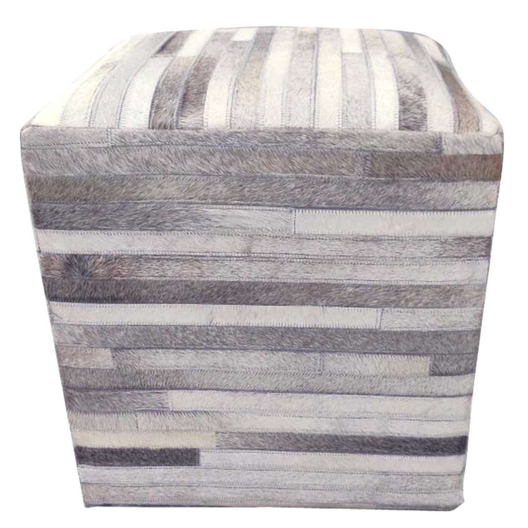 Puf de piel Patchwork Liem