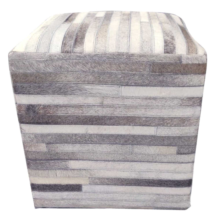 Puf de piel Patchwork Liem