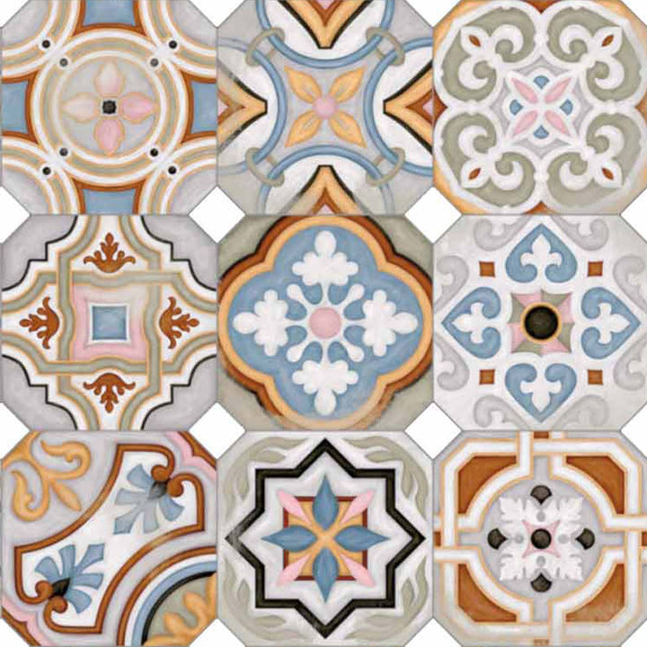 Azulejos patchwork Musichalls multicolor