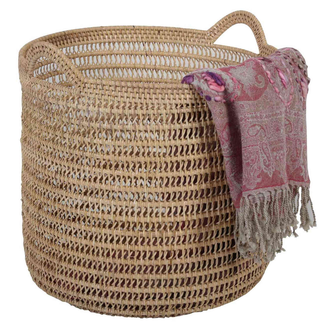 Cesta de ratán Eda natural con asa