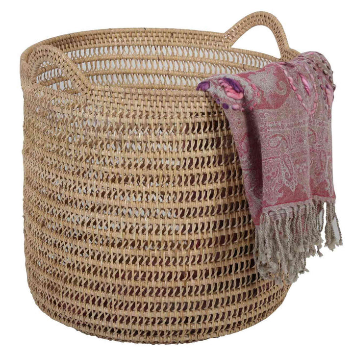 Cesta de ratán Eda natural con asa
